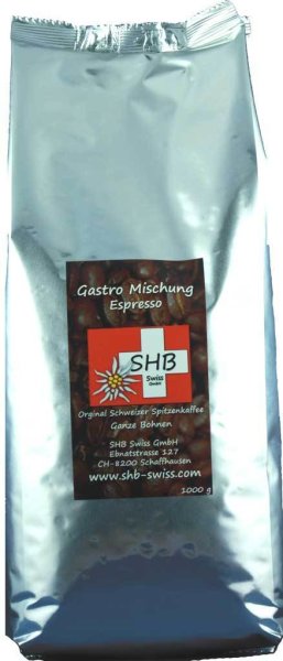 SHB Swiss Espresso Kaffee Gastro Mischung 1000 g